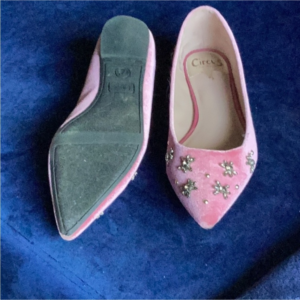 Women's Pink Embellished Flats